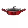 Berlinger Haus BH/1262N 24 cm Metallic Line Burgundy Edition fedővel, alacsony lábas