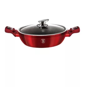   Berlinger Haus BH/1262N 24 cm Metallic Line Burgundy Edition fedővel, alacsony lábas