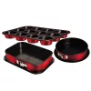 Berlinger Haus BH/7635 muffin sütőformával, burgundi 3 részes tortaforma szett