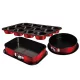 Berlinger Haus BH/7635 muffin sütőformával, burgundi 3 részes tortaforma szett