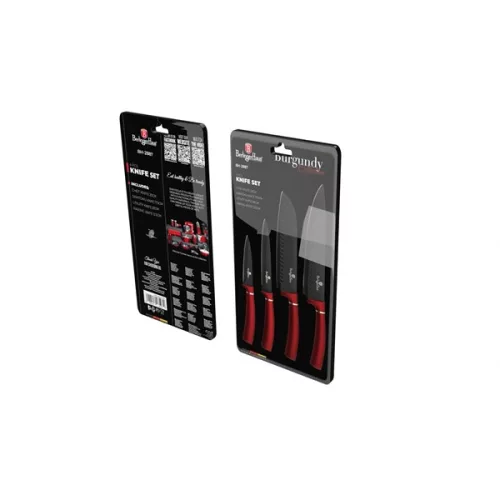 Berlinger Haus BH/2887 burgundi 4 részes késkészlet
