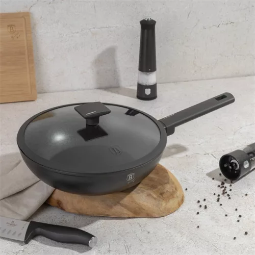 Berlinger Haus BH/8124 Antracit Collection 28 cm wok serpenyő fedővel