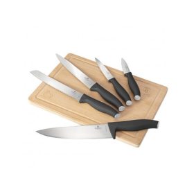   Berlinger Haus BH/2961 bambusz vágódeszkával, matt antracit 6 részes késkészlet
