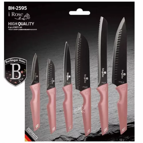 Berlinger Haus BH/2595 rózsaszín 6 részes késkészlet