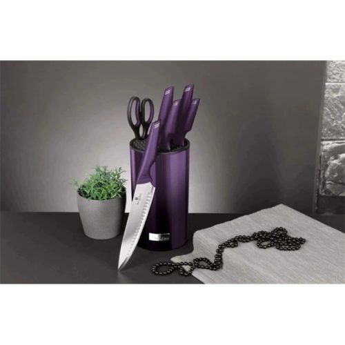 Berlinger Haus BH/2798 rozsdamentes acél állvánnyal, lila 7 részes késkészlet