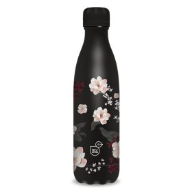   Ars Una 500 ml-es Flowery Black 24 (5374) duplafalú fémkulacs