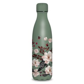   Ars Una 500 ml-es Flowery Pink 24 (5375) duplafalú fémkulacs