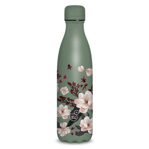 Ars Una 500 ml-es Flowery Pink 24 (5375) duplafalú fémkulacs