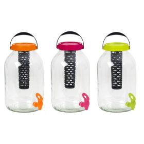   IRIS üveg italadagoló gyümölcstartóval 5.000ml, narancs, bíbor vagy zöld színű 137701-760