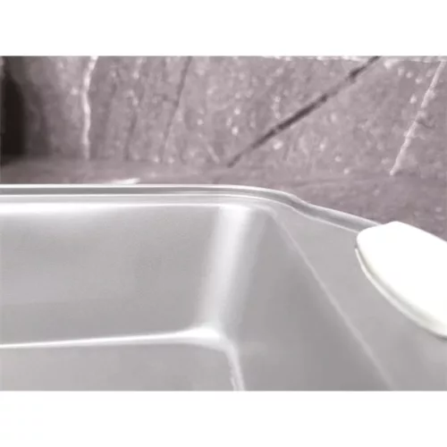 Berlinger Haus BH/7649 szatén szürke 40 cm, mély hosszúkás sütőtepsi szilikon fogóval