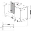 Whirlpool W2F HD624 X inox, programok száma: 9, szabadonálló, 14 terítékes mosogatógép 