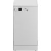 Beko DVS05024W fehér, programok száma: 5, keskeny szabadonálló, 10 terítékes mosogatógép 