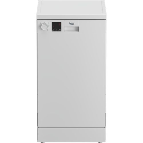 Beko DVS05024W fehér, programok száma: 5, keskeny szabadonálló, 10 terítékes mosogatógép 
