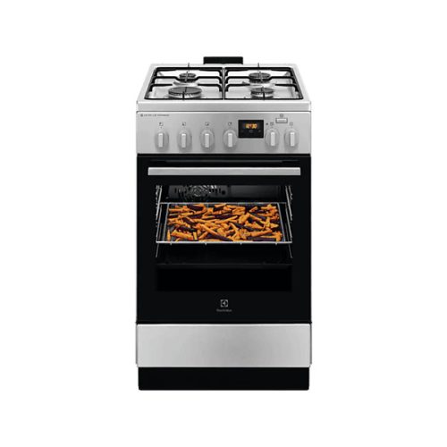 Electrolux LKK560232X Inox, szabadonálló, gáz, kombinált, főzőzóna: 4, sütő:58L, grill, tűzhely