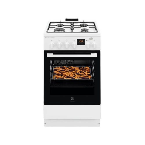 Electrolux LKK560232W fehér, szabadonálló, gáz, kombinált, főzőzóna: 4, sütő:58L, tűzhely