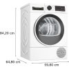 Bosch WQG245D4BY fehér, 9 kg, kondenzációs, szárítógép
