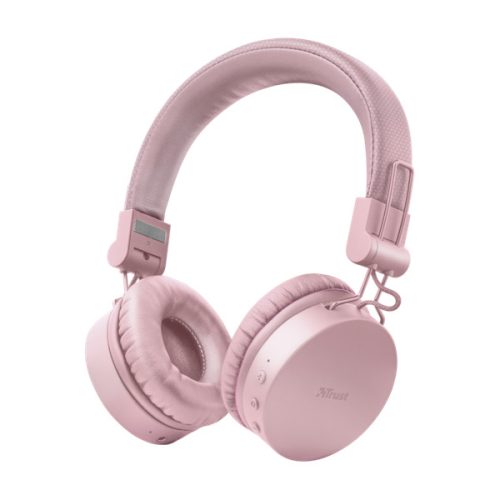 Trust Tones vezeték nélküli rózsaszín Bluetooth fejhallgató