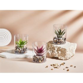   IRIS E5812 BEST WISHES dekoráció művirággal pohárban 8x10cm