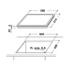 Whirlpool AKT 8601 IX fekete, beépíthető, elektromos üvegkerámia, főzőzóna: 4, beépíthető méret: 56cm, főzőlap