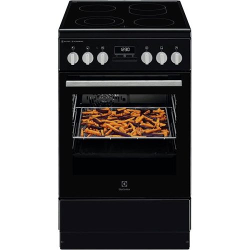 Electrolux LKR564275K fekete, szabadonálló, gáz, kombinált, főzőzóna: 4, sütő:57L, grill, tűzhely