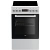 Beko FSM57300GW fehér, szabadonálló, kerámialapos, elektromos, főzőzóna: 4, sütő:55L, grill, tűzhely