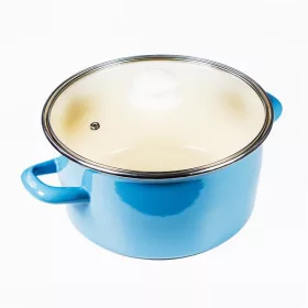   TOO LINE BLUE 3,65 literes, 22cm átmérő, 11cm magasságú lábas (fazék) üveg fedővel