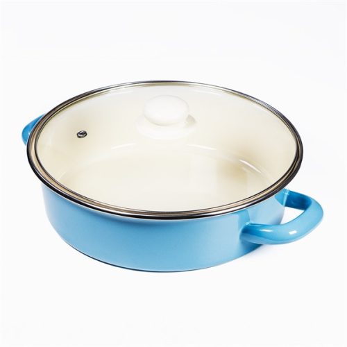 TOO LINE BLUE LOW 3,2 literes, 24cm átmérő, 7,5cm magasságú alacsony lábas (fazék) üveg fedővel