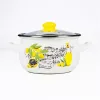 TOO BELLY OLIVE 2,1 literes, 16cm átmérő, 11cm magasságú lábas (fazék) üveg fedővel