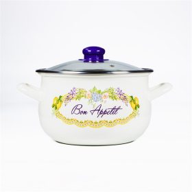   TOO BELLY BON APPETIT 4,8 literes, 22cm átmérő, 14cm magasságú lábas (fazék) üveg fedővel