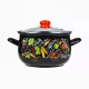 TOO BELLY FARM BLACK 2,1 literes, 16cm átmérő, 11cm magasságú lábas (fazék) üveg fedővel