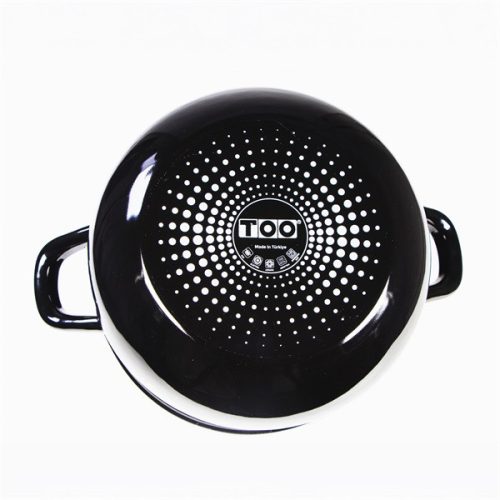 TOO BELLY FARM BLACK 2,1 literes, 16cm átmérő, 11cm magasságú lábas (fazék) üveg fedővel