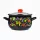 TOO BELLY FARM BLACK 3,8 literes, 20cm átmérő, 13cm magasságú lábas (fazék) üveg fedővel