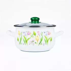   TOO BELLY TULIP 2,1 literes, 16cm átmérő, 11cm magasságú lábas (fazék) üveg fedővel