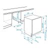 Beko DIN35320 inox, programok száma: 5, beépíthető, 13 terítékes mosogatógép 