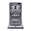 Haier XI1C3TB2FB fekete, programok száma: 8, keskeny beépíthető, 11 terítékes mosogatógép 