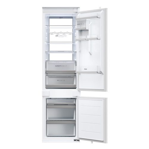 Haier HBW7519C fehér, alulfagyasztós, beépíthető, Hűtő:214L, Fagyasztó:86L, No frost hűtőszekrény