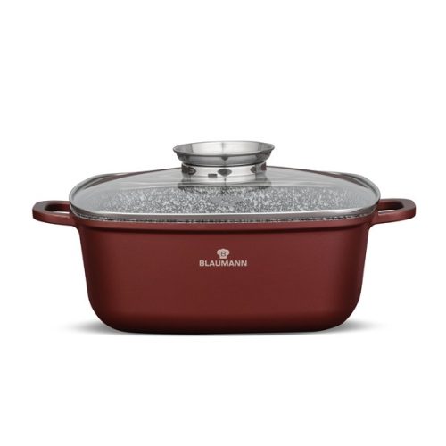 Blaumann BL-4093 5,4L Cerastone Collection 26 cm-es négyzet alakú edény fedővel