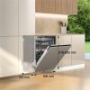 Gorenje GV642C65 fekete, programok száma: 6, beépíthető, 14 terítékes mosogatógép 