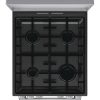 Gorenje GK5C42SH-B Inox, szabadonálló, gáz, kombinált, főzőzóna: 4, sütő:70L, grill, tűzhely