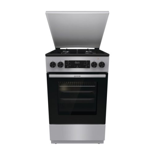 Gorenje GK5C42SJ szürke, szabadonálló, gáz, kombinált, főzőzóna: 4, sütő:62L, grill, tűzhely