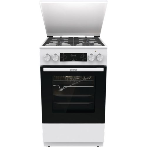 Gorenje GKS5C72WF fehér, szabadonálló, gáz, kombinált, főzőzóna: 4, sütő:70L, grill, tűzhely