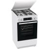 Gorenje GKS5C72WF fehér, szabadonálló, gáz, kombinált, főzőzóna: 4, sütő:70L, grill, tűzhely