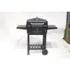 TOO BG-200B fekete BBQ faszenes grillkocsi két oldalsó asztallal