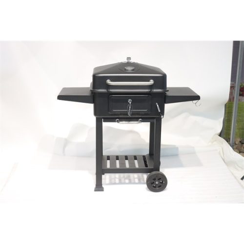 TOO BG-200B fekete BBQ faszenes grillkocsi két oldalsó asztallal