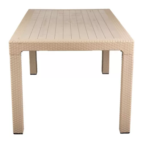 IRIS GF-800C ORIGINAL CAPPUCCINO műanyag kerti asztal rattan 90x150cm