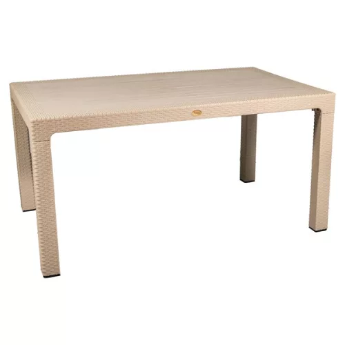 IRIS GF-800C ORIGINAL CAPPUCCINO műanyag kerti asztal rattan 90x150cm
