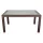IRIS GF-220BR ECO barna műanyag kerti asztal rattan üveglappal 90x150cm