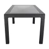 IRIS GF-220A ECO antracit műanyag kerti asztal rattan üveglappal 90x150cm