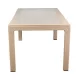 IRIS GF-810C ORIGINAL CAPPUCCINO műanyag kerti asztal rattan üveglappal 90x150cm