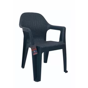   IRIS GF-900A Polo antracit műanyag rattan karfás kerti szék